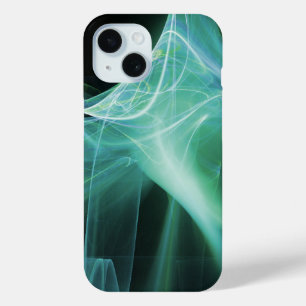 FRACTALE ZWISSELS IN BLAUW TURQOISE GROEN BLAUWGRO iPhone 15 CASE