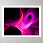 FRACTALE ZWISSELS IN FUCHSIA PINK PAARS Abstract Poster (Voorkant)