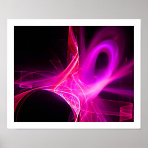 FRACTALE ZWISSELS IN FUCHSIA PINK PAARS Abstract Poster