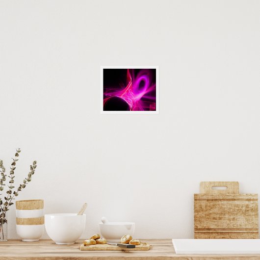 FRACTALE ZWISSELS IN FUCHSIA PINK PAARS Abstract Poster (Keuken)