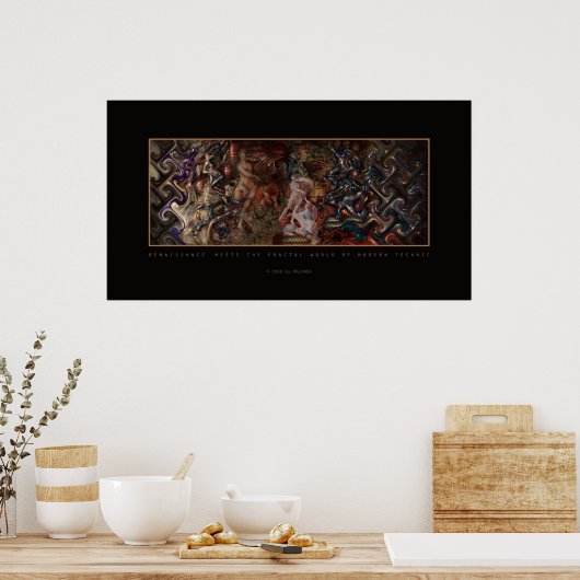 Fractalen zijn oud poster (Keuken)