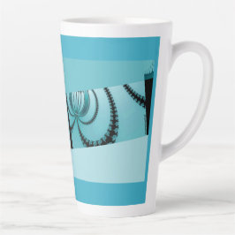 Fractalentuin azuur latte mok