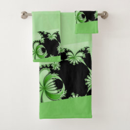 Fractalentuin bidsprinkhaan bad handdoek