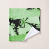 Fractalentuin groen bad handdoek (Wasdoekje)