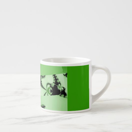 Fractalentuin groen espresso kop (Rechts)