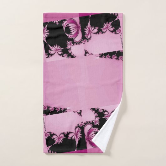 Fractalentuin roze bad handdoek (Handdoek)