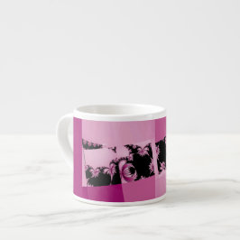 Fractalentuin roze espresso kop