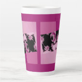 Fractalentuin roze Latte-mok Latte Mok (Voorkant)