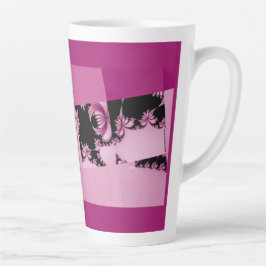 Fractalentuin roze Latte-mok Latte Mok
