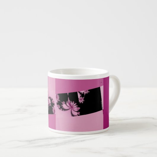 Fractalentuin rozenwater espresso kop (Voorkant rechts)