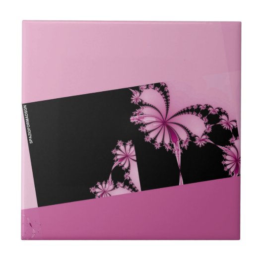 Fractalentuin rozenwater tegeltje (Voorkant)