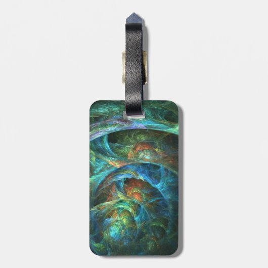 Fractalise bagage bagagelabel (Achterkant verticaal)