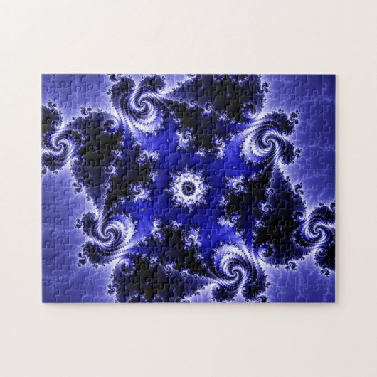 "Fractaliteit van de leeftijdsgroep" Blauwe fracta Legpuzzel (Horizontaal)