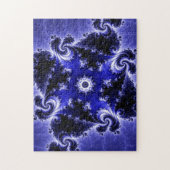 "Fractaliteit van de leeftijdsgroep" Blauwe fracta Legpuzzel (Verticaal)