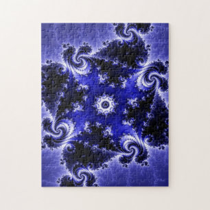 "Fractaliteit van de leeftijdsgroep" Blauwe fracta Legpuzzel
