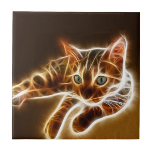 Fractalius Bengaal Cat Tegeltje