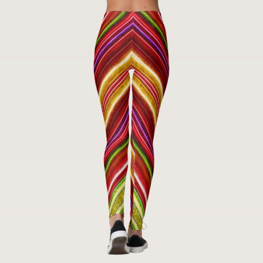Fractalius Chevron in Reds Leggings (Achterkant)