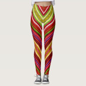 Fractalius Chevron in Reds Leggings (Voorkant)