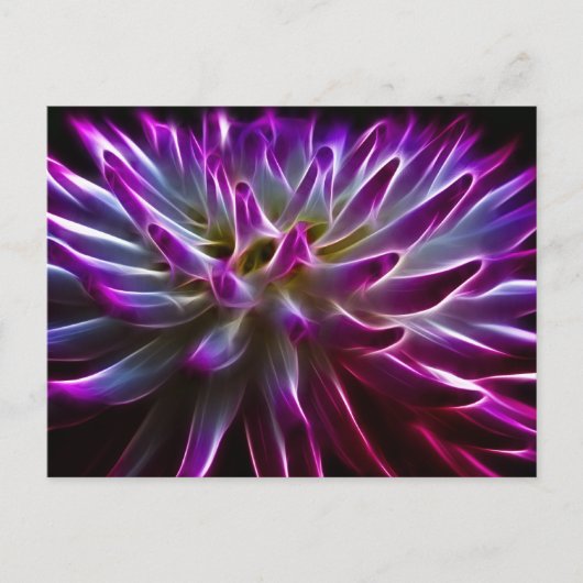Fractalius Dahlia Briefkaart (Voorkant)