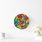 Fractalius leaf design ronde klok (Huis)