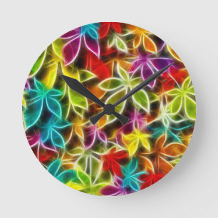 Fractalius leaf-ontwerp ronde klok