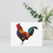 Fractalius Leghorn Rooster Briefkaart (Staand voorkant)