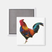 Fractalius Leghorn Rooster Magneet (Voorkant / Achterkant)