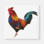 Fractalius Leghorn Rooster Magneet (Voorkant)