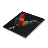 Fractalius Leghorn Rooster Tegeltje (Zijkant)