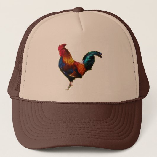 Fractalius Leghorn Rooster Trucker Pet (Voorkant)