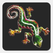 Fractalius Lizard Vierkante Sticker (Voorkant)