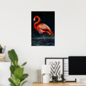 Fractalius Pink Flamingo Poster (Thuiskantoor)