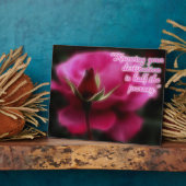 Fractalius Roos Inspirerend Plaque Fotoplaat (Zijkant)