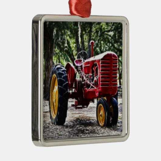 Fractalius Tractor Metalen Ornament (Rechts)