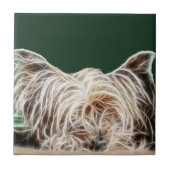 Fractalius Yorkie Dog Tegeltje (Voorkant)