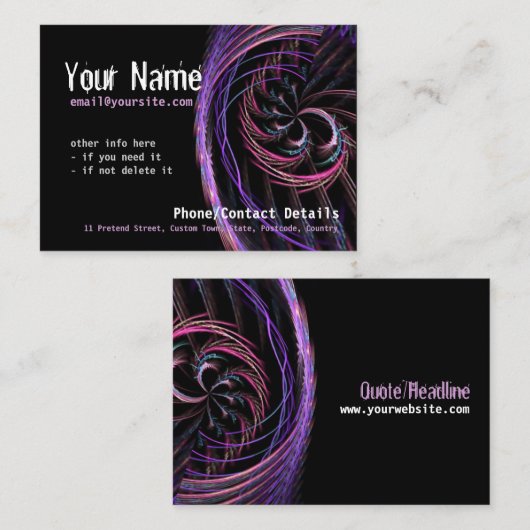 FractalPsy big Visitekaartje (Voorkant / Achterkant)