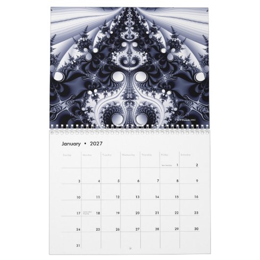 Fractals 2015 kalender (Jan 2027)