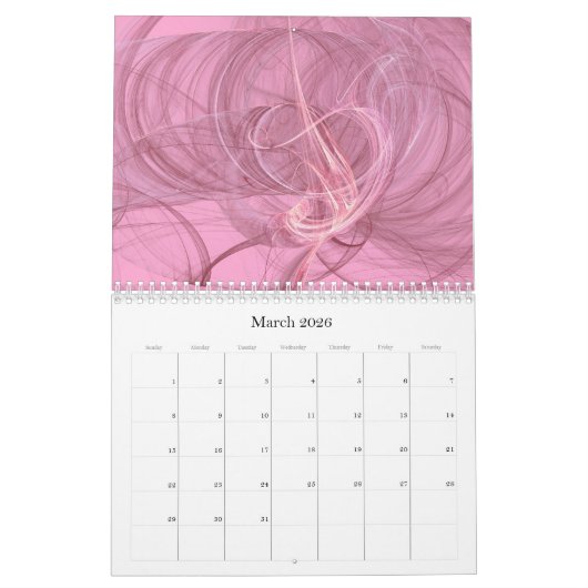 Fractals Calendar Kalender (Mar 2026)