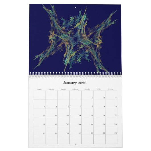 Fractals Calendar Kalender (Jan 2026)
