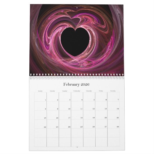 Fractals Calendar Kalender (Feb 2026)