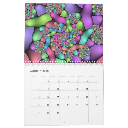 Fractals Calendar Kalender (Mar 2026)