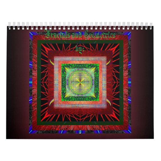 Fractals en Geometrics Aangepast gedrukte agenda Kalender (Hoes)