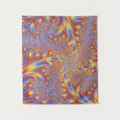 Fractals Levendig Hypnotiserend Cool Kleurrijk Tri Wandkleed (Voorkant)