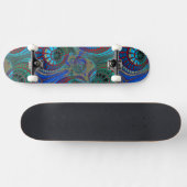 Fractals Mandala Art Blue Red Green Skateboard (Horizontaal)
