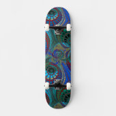 Fractals Mandala Art Blue Red Green Skateboard (Voorkant)