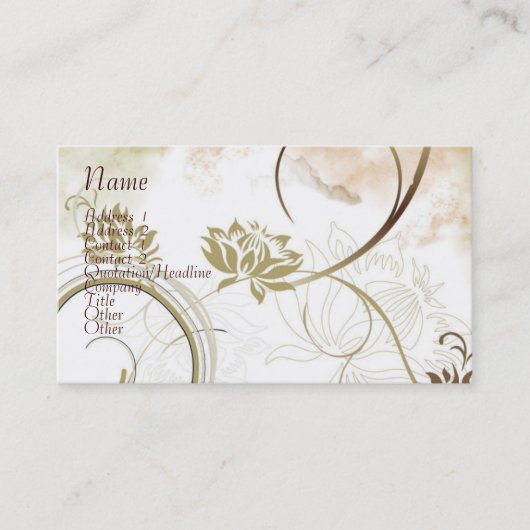 Fractals - pas aan visitekaartje (Voorkant)