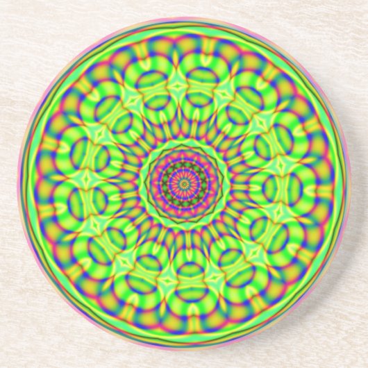 Fractalscope 28 zandsteen onderzetter (Voorkant)