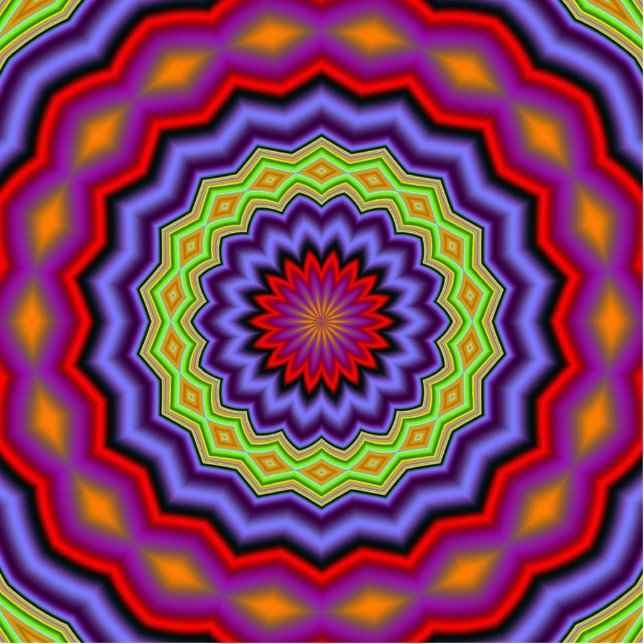 Fractalscope 32 staand fotobeeldje  (Voorkant)