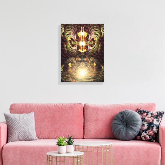 Fractapond Psychedelic Vision Art Canvas Afdruk (Insitu (Woonkamer))