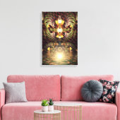 Fractapond Psychedelische Visioenen Kunst Canvas Afdruk (Insitu (Woonkamer))